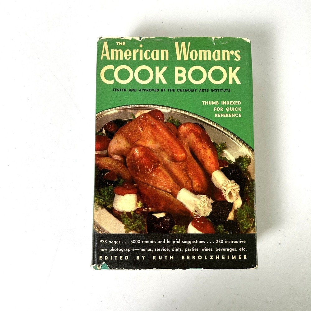The American Woman's Cook Book 1941 Thumb Index Hardcover Dust Jacket Vintage